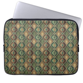 Exotisch Sierlijk Geometrisch Slangenhuid Patroon Laptop Sleeve