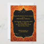 Exotisch Sinaasappel Fabulous Stunning Gold Verjaa Kaart (Achterkant)