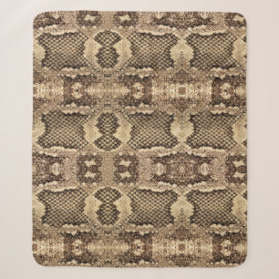 Exotisch slangenleer dierenprintpatroon modern en  sherpa deken