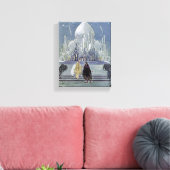 Exotisch sprookje prins en prinses magisch kasteel canvas afdruk (Insitu (Woonkamer))