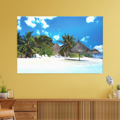 Exotisch strand canvas afdruk (Insitu (Woonkamer))