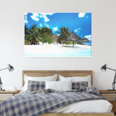 Exotisch strand canvas afdruk (Insitu (Slaapkamer))