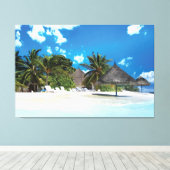 Exotisch strand canvas afdruk (Insitu (Houten vloer))