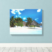 Exotisch strand canvas afdruk (Insitu (Houten vloer))