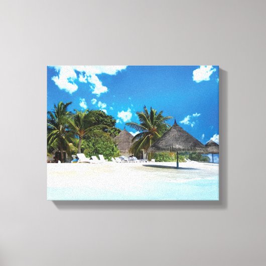 Exotisch strand canvas afdruk (Voorkant)