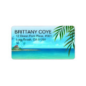 Exotisch strand etiket (Voorkant)