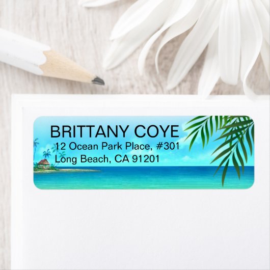 Exotisch strand etiket (Insitu)