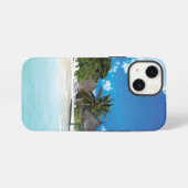 Exotisch strand iPhone hoesje (Achterkant horizontaal)
