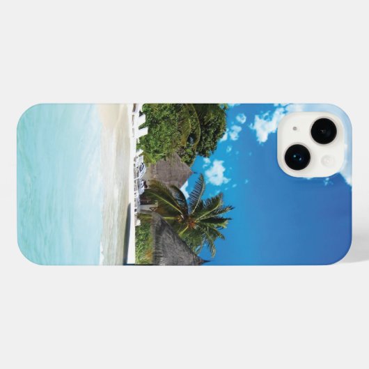 Exotisch strand iPhone hoesje (Achterkant horizontaal)