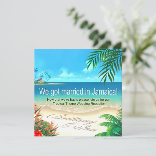 Exotisch Strand Jamaica Ontvangst namen in het zan Kaart (Staand voorkant)