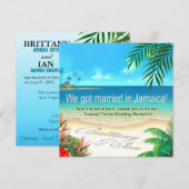 Exotisch strand Jamaica receptie krijgt namen in h Kaart (Voorkant / Achterkant)