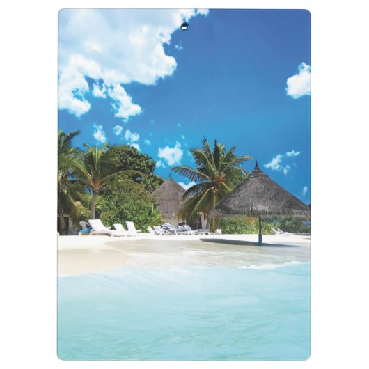 Exotisch strand klembord (Achterkant)