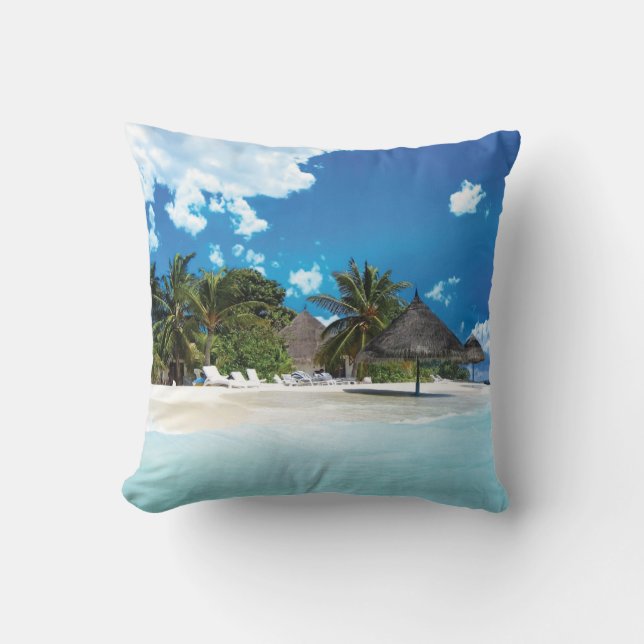 Exotisch strand kussen (Voorkant)