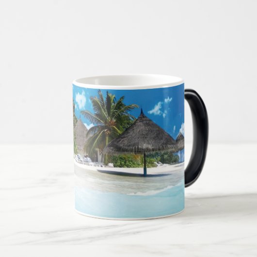 Exotisch strand magische mok (Voorkant rechts)