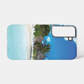 Exotisch strand  samsung galaxy hoesje (Achterkant horizontaal)