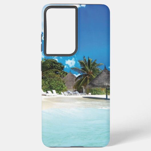 Exotisch strand samsung galaxy hoesje (Achterkant)