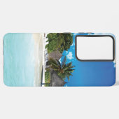 Exotisch strand samsung galaxy hoesje (Linkerkant)
