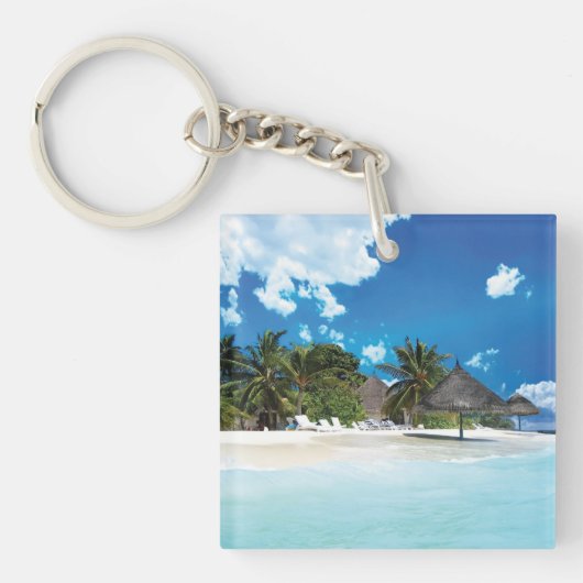 Exotisch strand sleutelhanger (Voorkant)