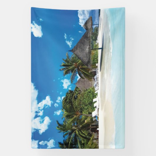 Exotisch strand spandoek (Verticaal)