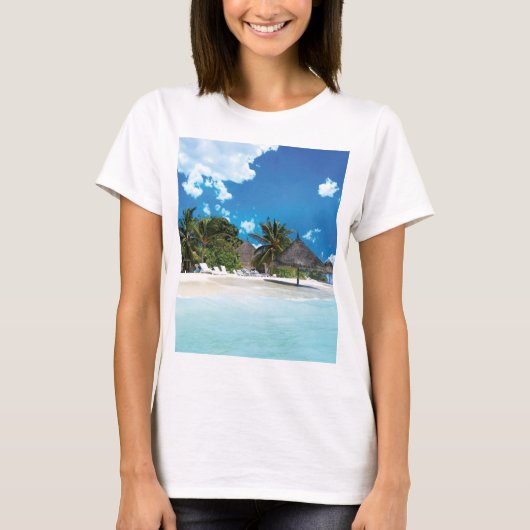 Exotisch strand t-shirt (Voorkant)