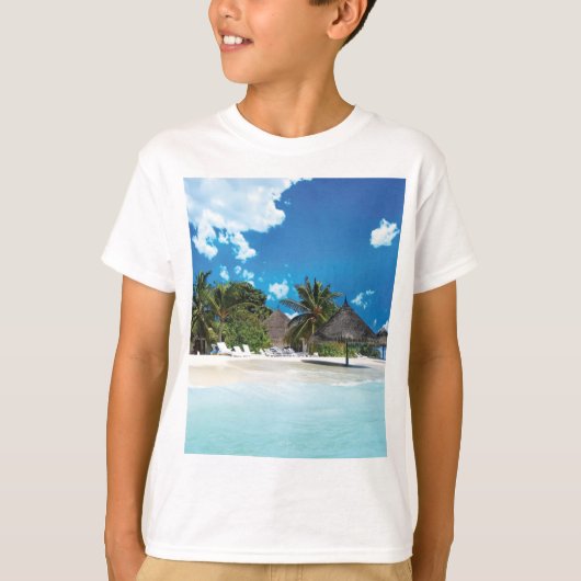 Exotisch strand  t-shirt (Voorkant)