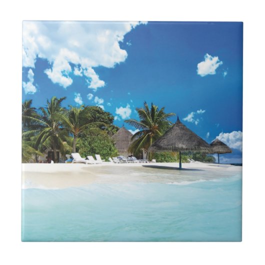 Exotisch strand tegeltje (Voorkant)