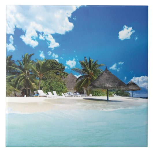 Exotisch strand tegeltje (Voorkant)