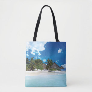 Exotisch strand tote bag