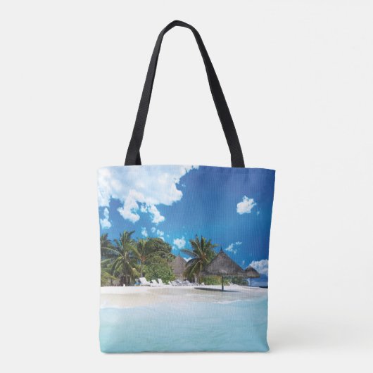 Exotisch strand tote bag (Achterkant)