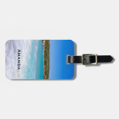 Exotisch strand tropisch eiland paradijs bagagelabel (Voorkant horizontaal)