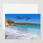 Exotisch strand tropisch eiland paradijs bruiloft bedankkaart (Voorkant / Achterkant)