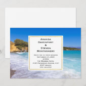 Exotisch strand tropisch eiland paradijs bruiloft kaart (Voorkant / Achterkant)