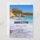 Exotisch strand tropisch eiland paradijs bruiloft kaart (Voorkant)