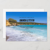 Exotisch strand tropisch eiland paradijs bruiloft kaart (Voorkant / Achterkant)