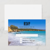 Exotisch strand tropisch eiland paradijs bruiloft RSVP kaartje (Voorkant / Achterkant)