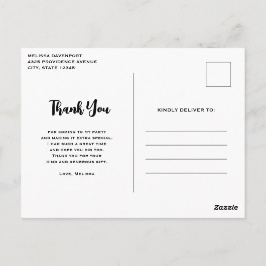 Exotisch strand tropisch eiland paradijs dank u briefkaart (Achterkant)