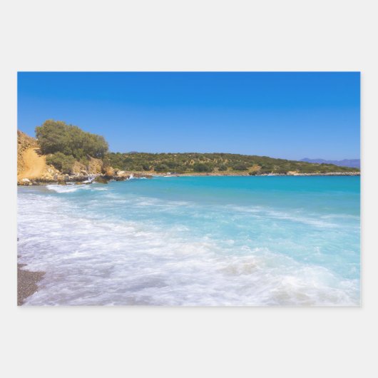 Exotisch strand tropisch eiland paradijs inpakpapier vel (Voorkant 2)