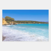 Exotisch strand tropisch eiland paradijs inpakpapier vel (Voorkant)