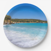 Exotisch strand tropisch eiland paradijs papieren bordje (Voorkant)