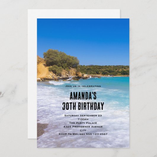 Exotisch strand tropisch eiland paradijs verjaarda kaart (Voorkant / Achterkant)