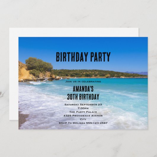 Exotisch strand tropisch eiland paradijs verjaarda kaart (Voorkant / Achterkant)