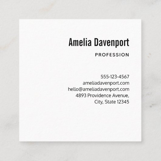 Exotisch strand tropisch eiland paradijs vierkante visitekaartje (Achterkant)