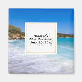 Exotisch strand Tropisch eiland Paradise Event Magneet (Voorkant)