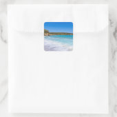 Exotisch strand Tropisch eiland Paradise Foto Vierkante Sticker (Tas)