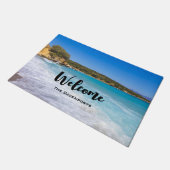 Exotisch strand Tropisch eiland Paradise Welkom Deurmat (Schuin)