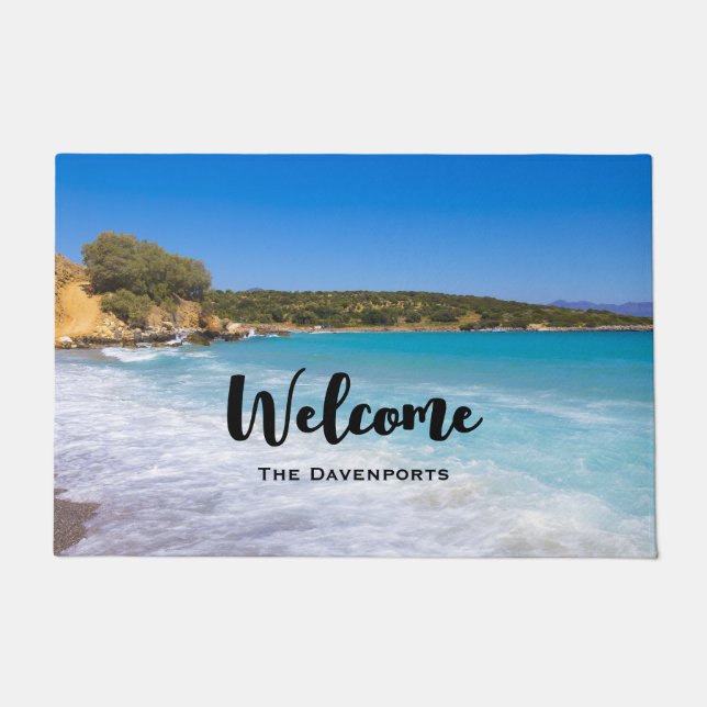 Exotisch strand Tropisch eiland Paradise Welkom Deurmat (Voorkant)