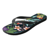 Exotisch Tropisch Bloemparadijs Monogram Teenslippers (Schuin)