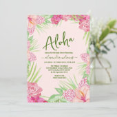 Exotisch tropisch floraal baby shower kaart (Staand voorkant)