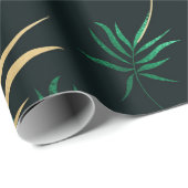 Exotisch tropisch groen en goud cadeaupapier (Rol Hoek)