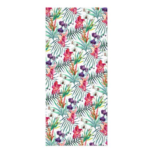 Exotisch Tropisch Patroon Prijs Menu (Achterkant)